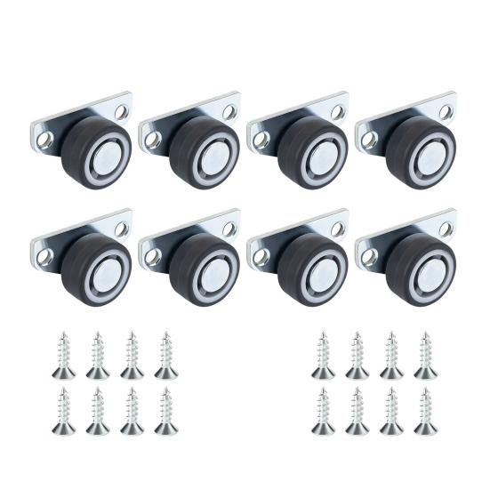 Yousheng 4/8Pcs Vertical Track Roller Wheel, Load-Bearing Anti-Sag Sliding Door Bottom Rollers, Heavy Duty Sliding Door Bottom Guide for Wardrobe