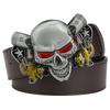 Novelty Leather Belt Skull Clown Evil Eye Skeleton Head Devil Gamble Halloween Dress Up Waistband Rock And Roll
