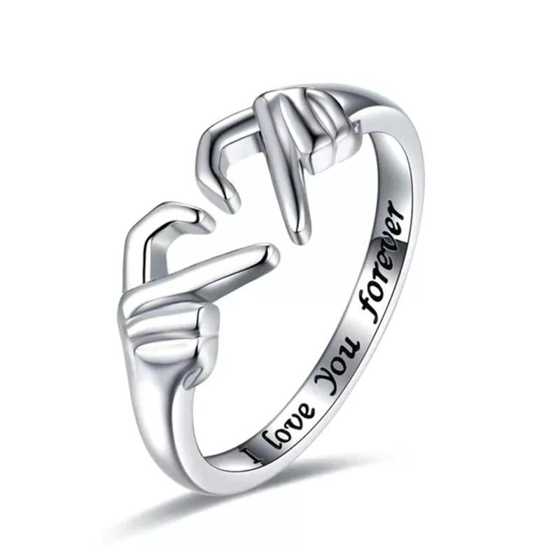 Ring Woman, Heart Love Lettering Ring, Fashion Daily Sweet Accessories