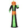 Halloween ghost with LED lights, self-inflating, including blower, 100 cm x 96 cm x 270 cm, green + yellow + black