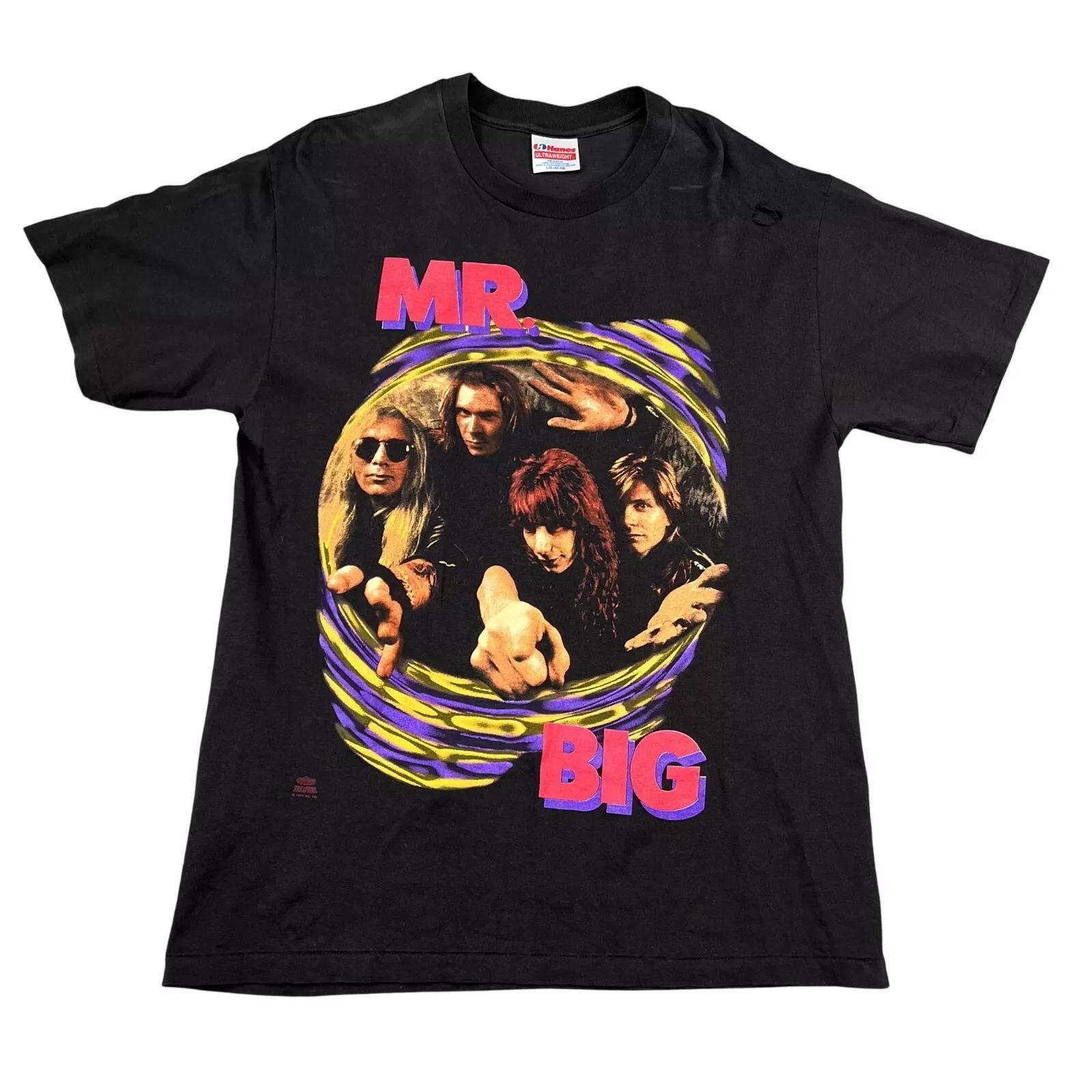 

Vintage Mr. Big Alive and Kickin 1992 Black Tour T-Shirt Size Large 2XL