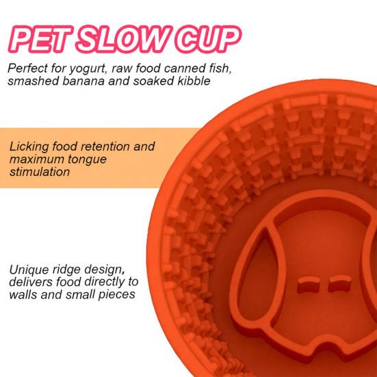 Köpek Yavaş Mama Kabı Yalama Kasesi Sağlıklı ve Sakin Beslenmeyi Teşvik Eder Dokuya Sahip Silikon Köpek Kasesi Emişli Tüm Köpek Boyutları İçin Bakım ve Mama Zamanı