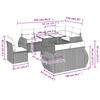 9 Piece Grey Garden Sofa Set with Cushions Poly Rattan
