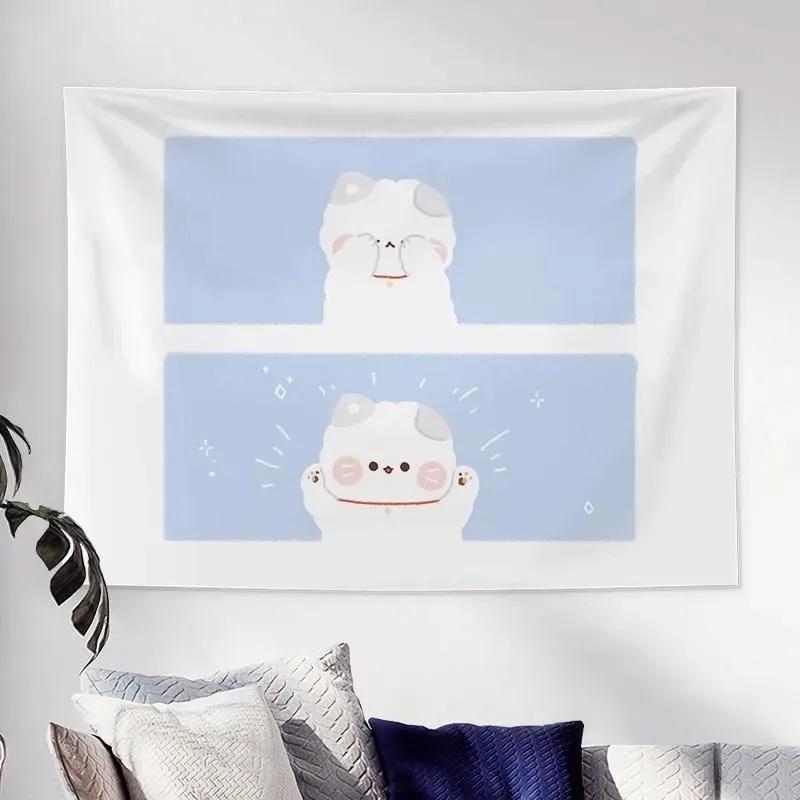 Cute Bear Cartoon Hanging Cloth Office Living Room Tapestry Home Wall Decoration Tapestry