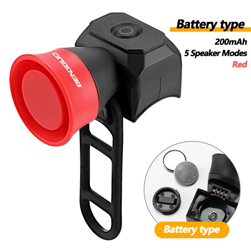 Bicycle Horn Mountain Bike Mini Battery Charging Waterproof Electronic Bike Bell Riding Equipment Children's Scooter Accessories