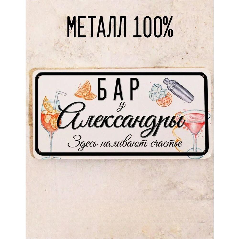 Metal Sign Juliana Personalized Gift for Friend Bar Wall Decor 15x30 cm