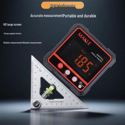 High-Precision Digital Inclinometer with Strong Magnetic Base and Angle Measurement