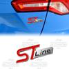 JJEM1 ST Line Logo Emblem Car Styling Rear Tail Trunk Decals Badge Chrome Metal Sticker For Ford Focus Fiesta Ecosport Mondeo Kuga