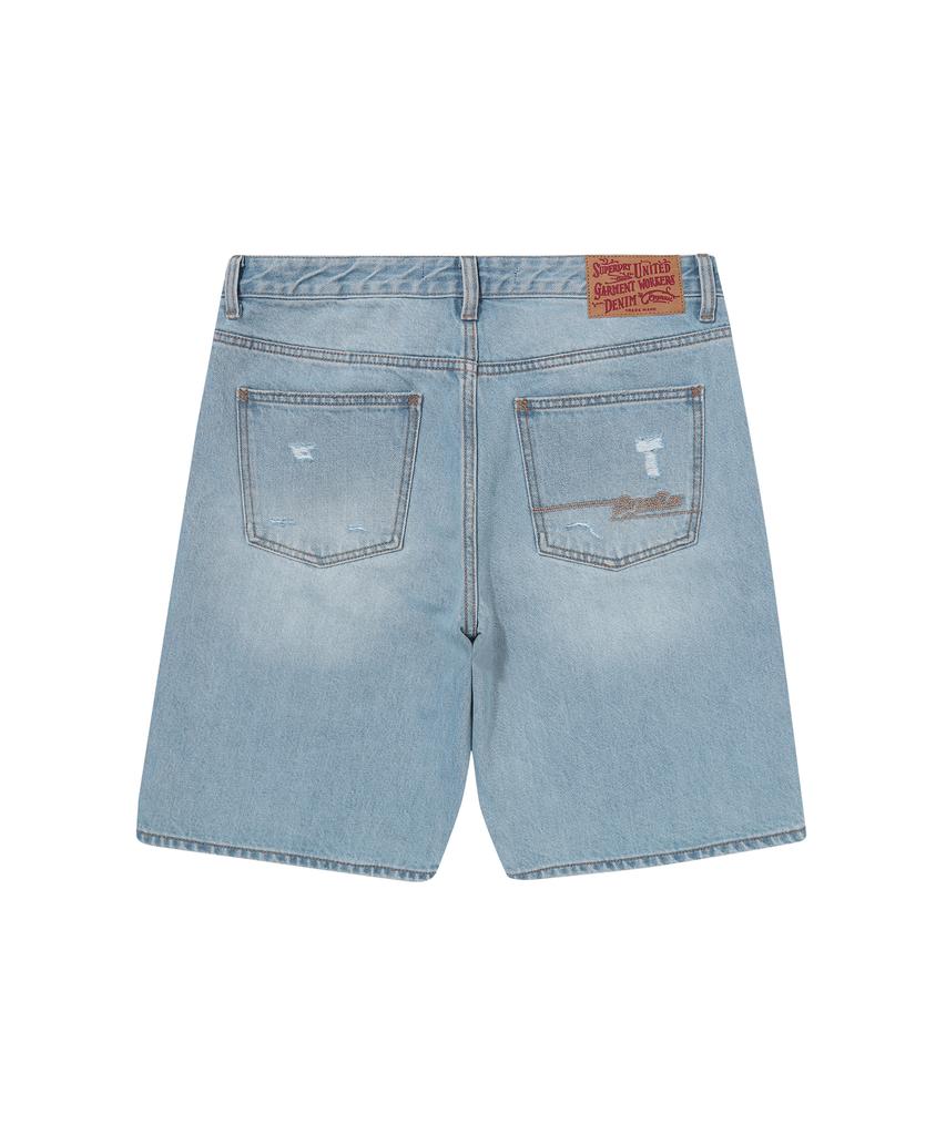 Syupeodeulai Vintage Denim Shorts Light Indigo Sdmlhap60Lid