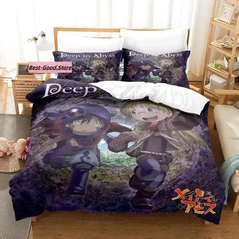 New Made In Abyss Bedding Set Duvet Cover Sheet Printed Bed Set Pillowcase Bed Full Queen King Size Comforter Bedroom