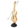 14.17 X 3.94 X 3.82in Violin Figurine Golden Violin Craft Music Art Decor for Home Office Desk Shelf