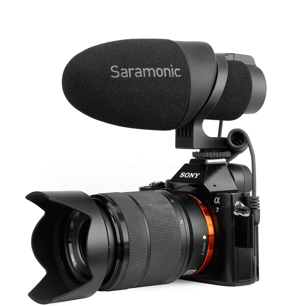 Saramonic CamMic Directional Video Microphone Designed for Smartphone Sony Canon EOS Nikon DSLR Camera Camcorder Travel Interview YouTube Recording