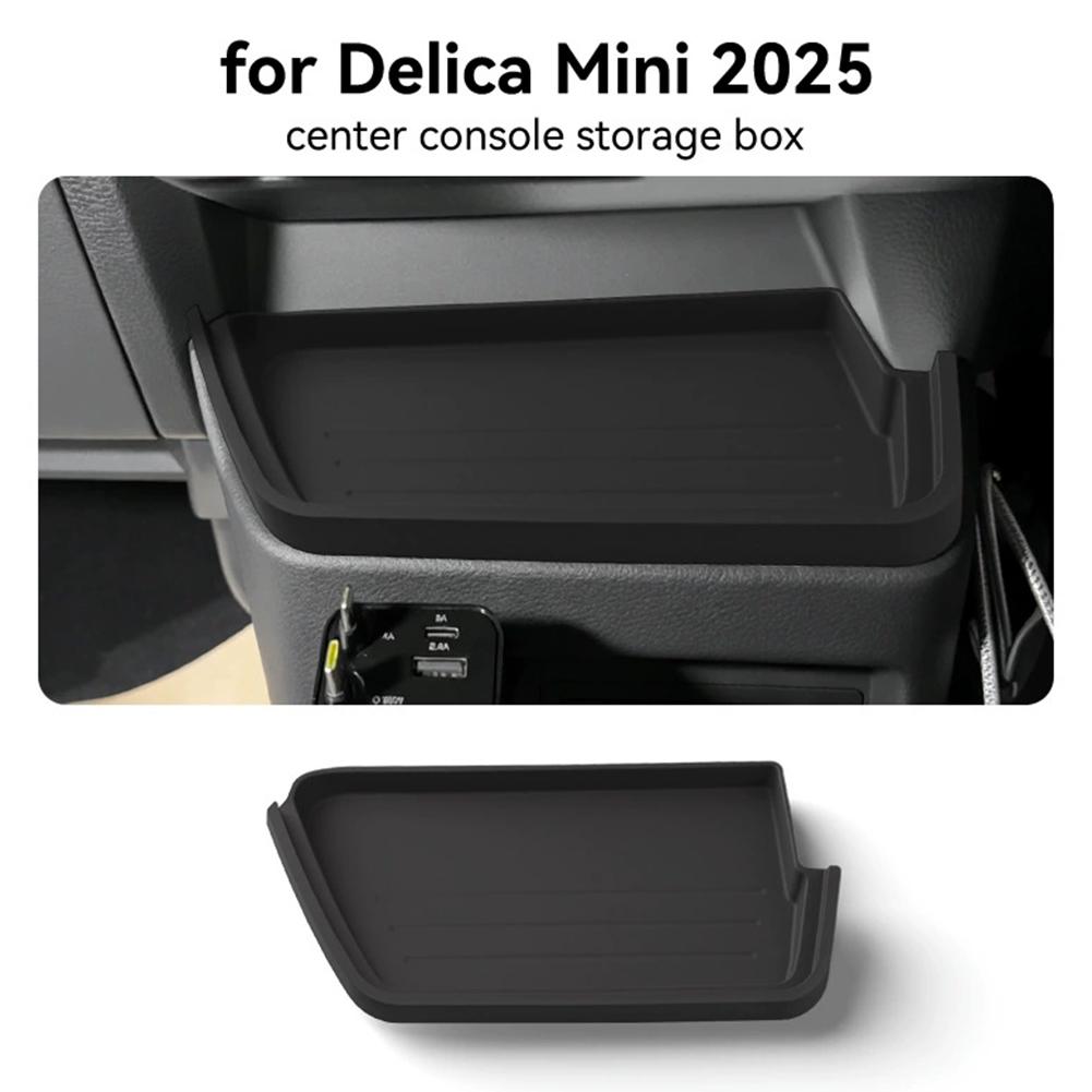 For 2026 Mitsubishi Delica Mini Center Console Silicone Mat – Anti-Slip Dashboard Pad Car Storage Organizer Tray for Keys