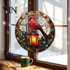 Acrylic Holiday Hanging Decorations Christmas 2D Suncatcher, Stained Glass Style Black Cat Window Hanging, Decorative Wall Plaques Colorful