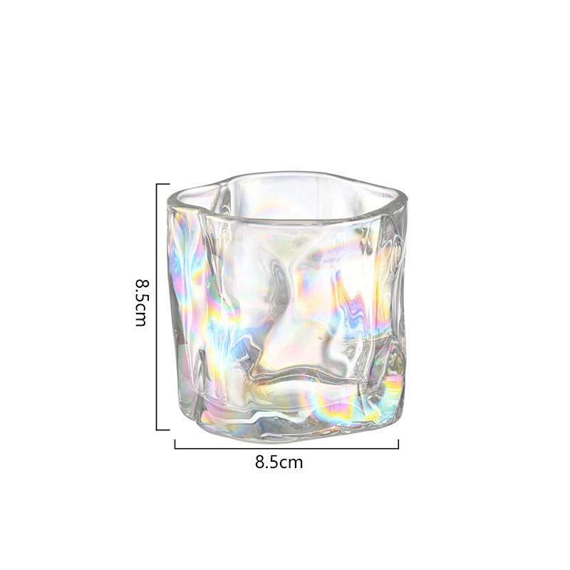 

280ml 2pcs Set Irregular Cocktail Glass Bar Party Drinking Utensils Colorful Twist Cup Summer Juice Tea Lemon Soda Beverage Cups 2pcs