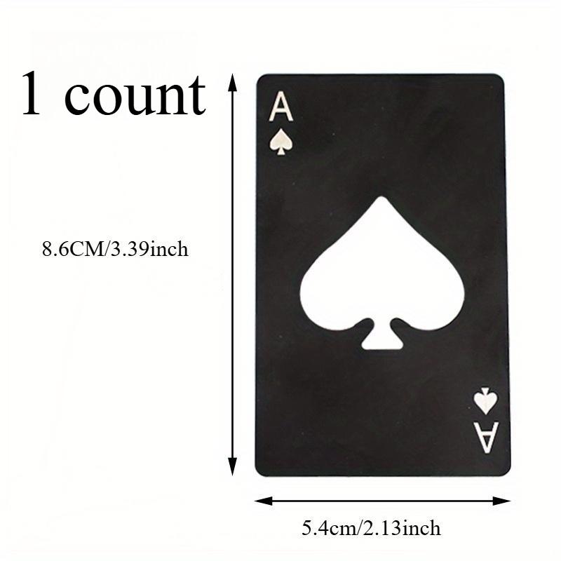 Kreativt Rostfritt Stål Flasköppnarset i Pokerkortform, 4 Delar Kreditkortdesign Ölöppnare, Verktygssats för Hemanvändning