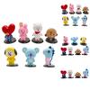 Bts Bt21 7pcs/set Baby Monitor Figures Ornaments Cake Topper Toys Gift
