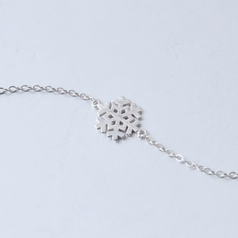 Bracelet Weiheng Argent s925 Style Mori Flocon de Neige - Bijoux Frais et Simples pour Femmes