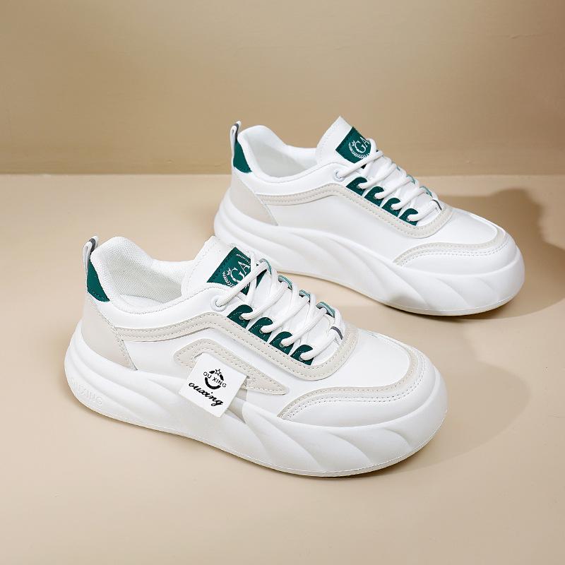 

INS Белые туфли женские модные платформы увеличивающие рост дышащие повседневные туфли уличный снимок 40