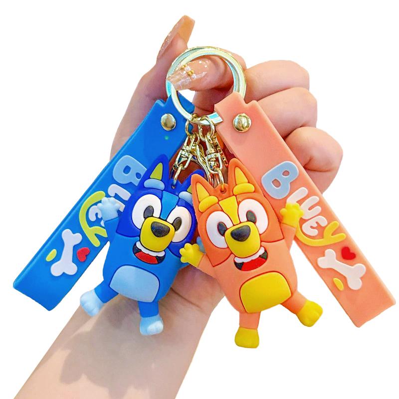 New Bluey Bingo Keychain Pendant Decoration Anime Characters Model Dolls Bag Backpack Accessories Children Toys Gifts
