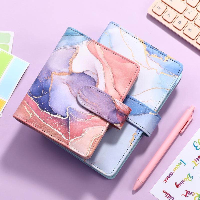 Exclusive Marble Gilded Journal and Budget Planner - A7 Ring Binder, A6 Macaron, A5 Notebook