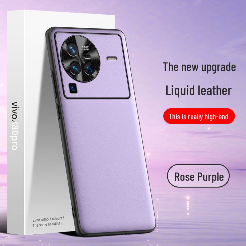 VivoX80pro Liquid Lederhülle: Anti-Fall, Anti-Fouling-Schutzhülle, einteilig. Ideal für Ihr Telefon!