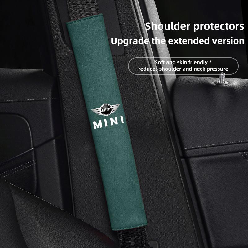 Car Seat Belt Shoulder Cushion Covers Shoulder Protection Pad For MINI Cooper R56 F56 R50 JCW Cabrio Aceman Countryman Clubman