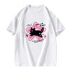 American Cat Heavyweight Short Sleeve T-shirt for Women 2024 New Summer Trend Half Sleeves Fashion Brand Design Loose Top