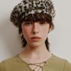 Poesiedame [Life PORTRAIT] Fringe Leopard Beret In Brown