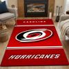 Carolina Hurricanes Logo Rug Patterned Carpet, Non Slip Mat Suitable for Living Room and Bedroom Sofas