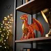 Mythical Beast Collectible Dragon Resin Statue, Sitting Wyvern Sculpture, 3D Medieval Figurine, Fantasy Desktop Office Table Sculpture Ornament