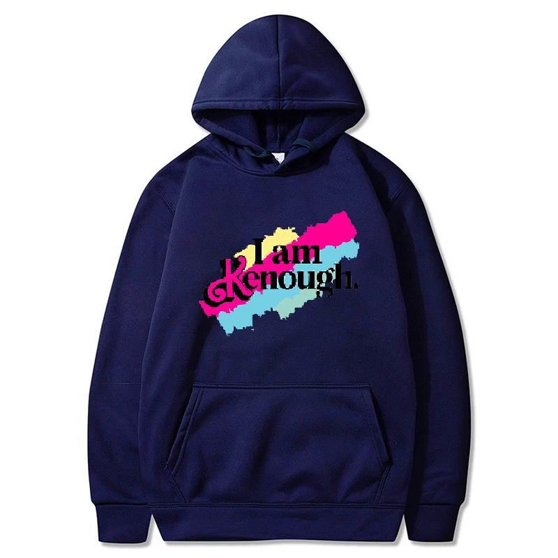 Autumn and Winter I Am Kenough Hoodie Fashion Pattern Printed Sweatshirt Men's Casual Harajuku Sports Warm Hoodie
