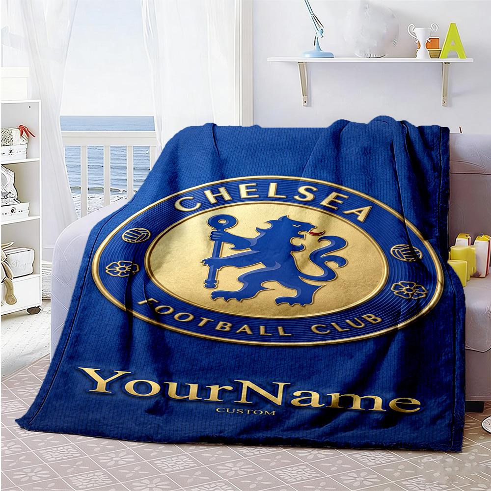 Chelsea Customize Text Blanket Lightweight Customizable Blanket Warmthful Decor Perfect for Seaside Bed Office Office Chair Four Seasons Universal