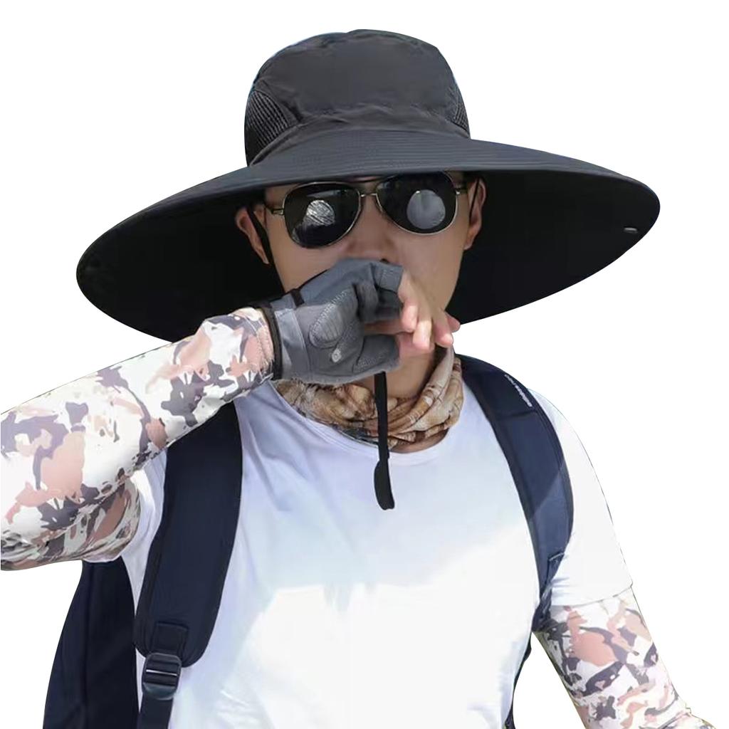 Men Large Brimmed Quick Drying Bucket Hats Fishermen Caps Outdoor Casual Cap Men Sunscreen Hat Outdoor Adventure Hat