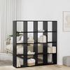 Bookshelf Black Oak Effect 137.5 x 29 x 137.5 cm
