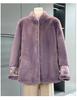 Reversible Fur & Leather Winter Coat for Middle-Aged and Elderly Women - Stylish Chinese-Style Mink Velvet Jacket