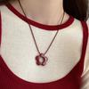New Unique Simple Flower Long Rope Necklace Women Hollow Flower Pendant Necklace Adjustable Knot Sweater Chain Party Jewerly