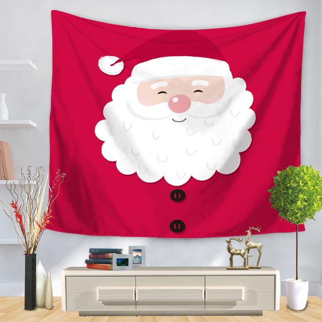 Year 'S Decoration Room Tapestry Santa Claus Series Tapestry Print Home Hanging Beach Cloth Living Room Bedroom Wall Hanging