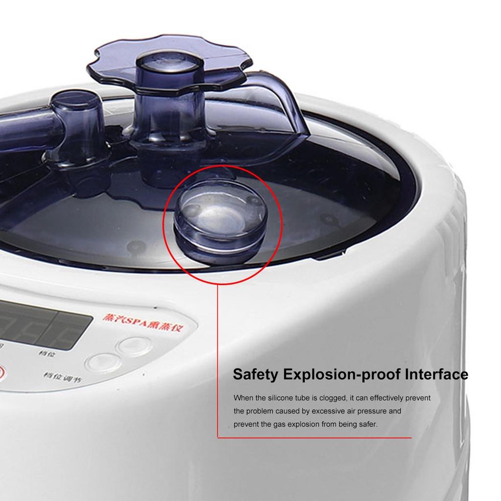 2.6L Sauna Vapur Pot Jeneratörü Buhar SPA Pot Makinesi Ev için Uzaktan Kumanda ile Büyük Sauna Vapur Vücut Terapi Sauna