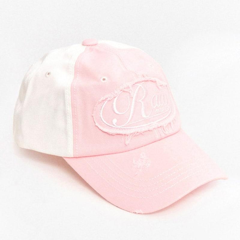 

RAWmantics Vintage Scratched Washing Two-tone Cap Pink FREE