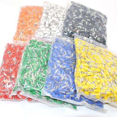 1000 teile/paket E0508 ​​E7508 E1008 E1508 E2508 Isolierte Aderendhülsen Terminal Block Kabel Ende Draht Stecker Elektrische Crimp Terminator