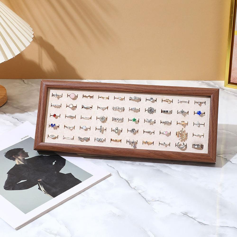 Velvet Fashion Jewelry Trays 50 Slot Stud Earrings Storage Rack Jewelry Storage Pallet  Show Case