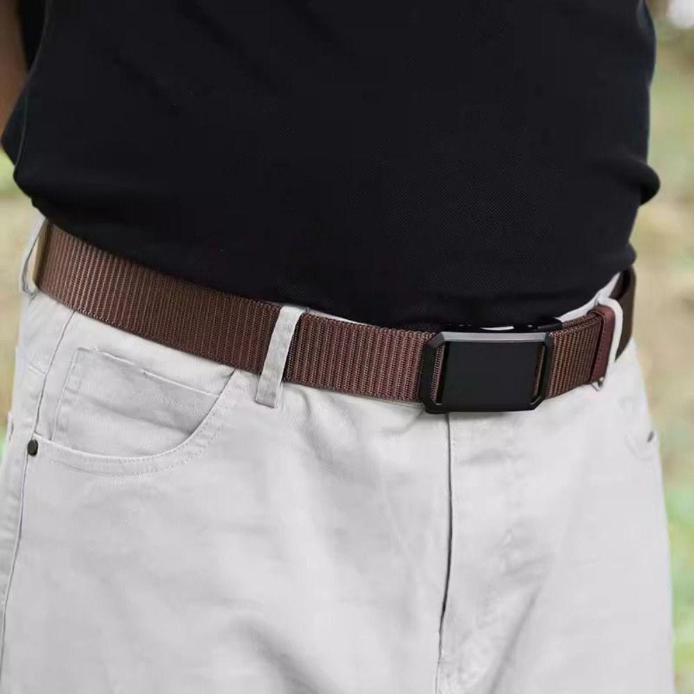 

Canvas Nylon Belt Metal Buckle Canvas Waist Belt Gift Men Belt Student чёрный