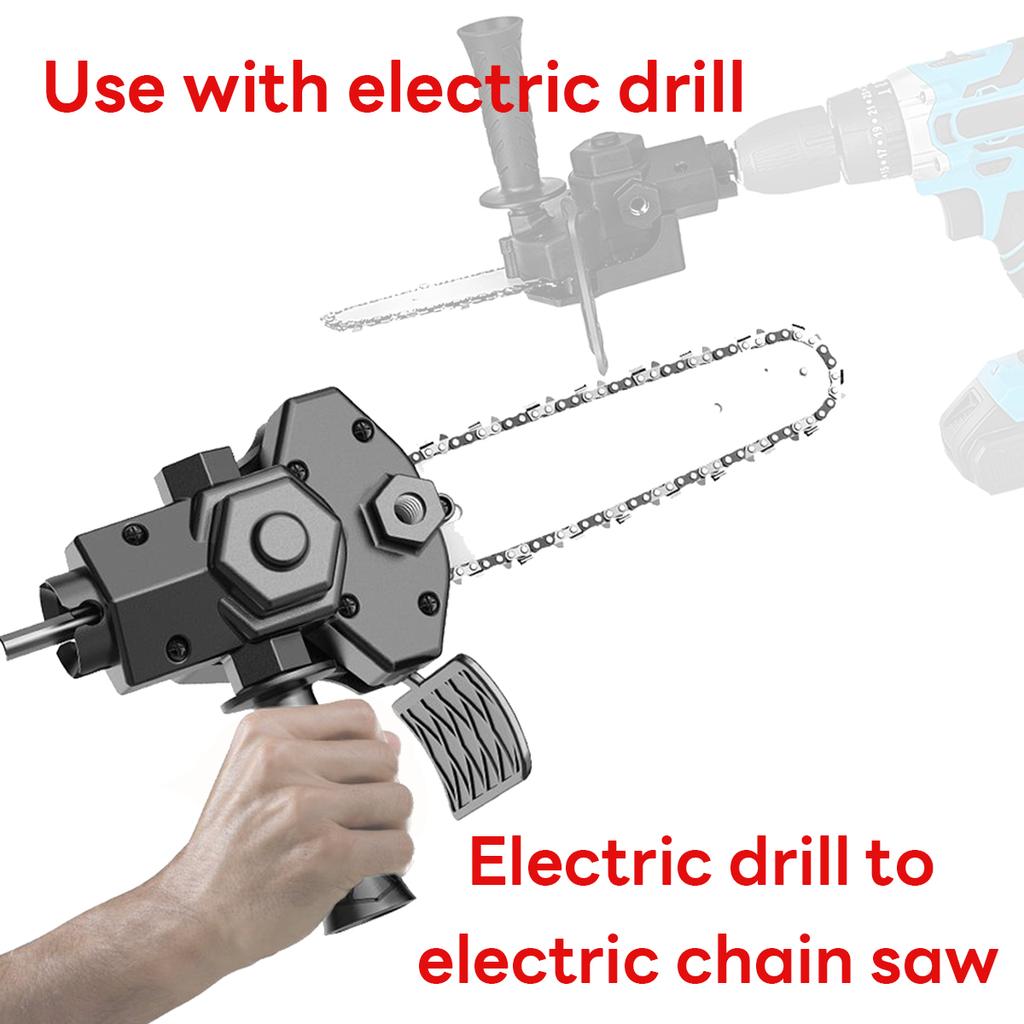 Kettensägenadapter Elektrobohrmaschinen-Konverterkopf Kettensägenaufsatz Baumschneiden Holzbearbeitung Gartenschneidwerkzeug