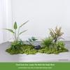 Luxury Faux Green Plant and Flower Decor - Indoor Moss and Grass Clusters for Elegant Landscaping.