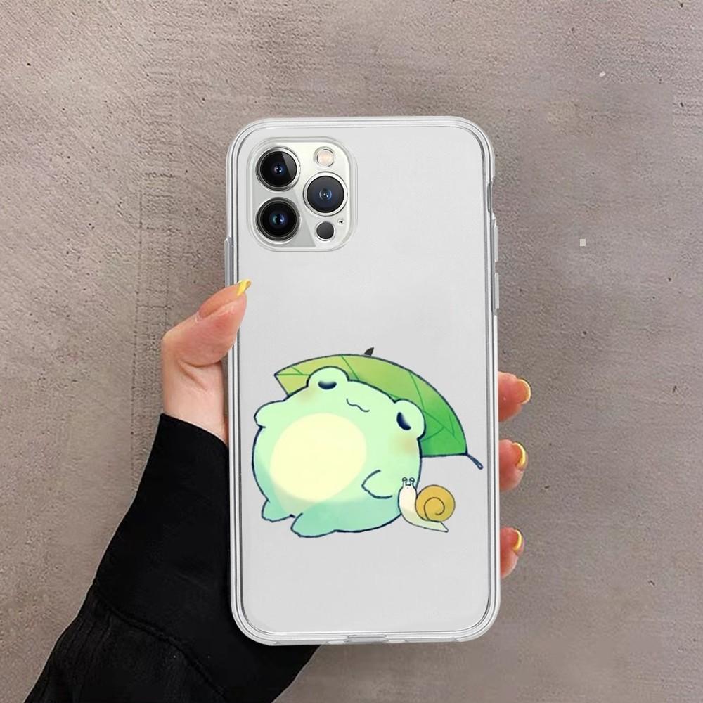 Frog cartoon drawing Phone Case For iPhone 15 13 14 Pro Max XS XR 12 11 Pro 13 Mini 6 7 8 Plus Soft Clear Back Cover