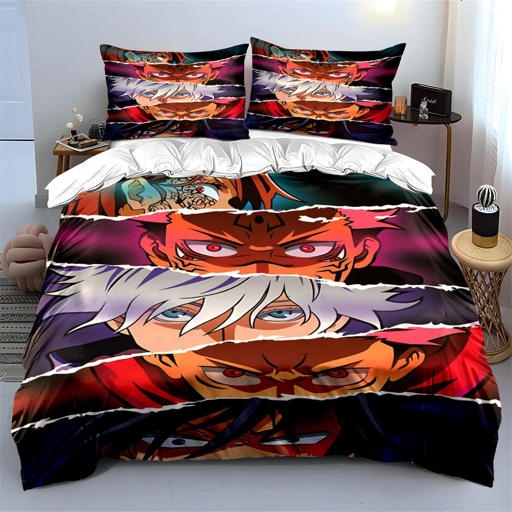 Anime Characters' Intense Gazes. Bedding Sets Duvet Cover Sets Duvet Covers Pillowcases(1 * Duvet Cover 2 * Pillowcases Without Duvet Insert)