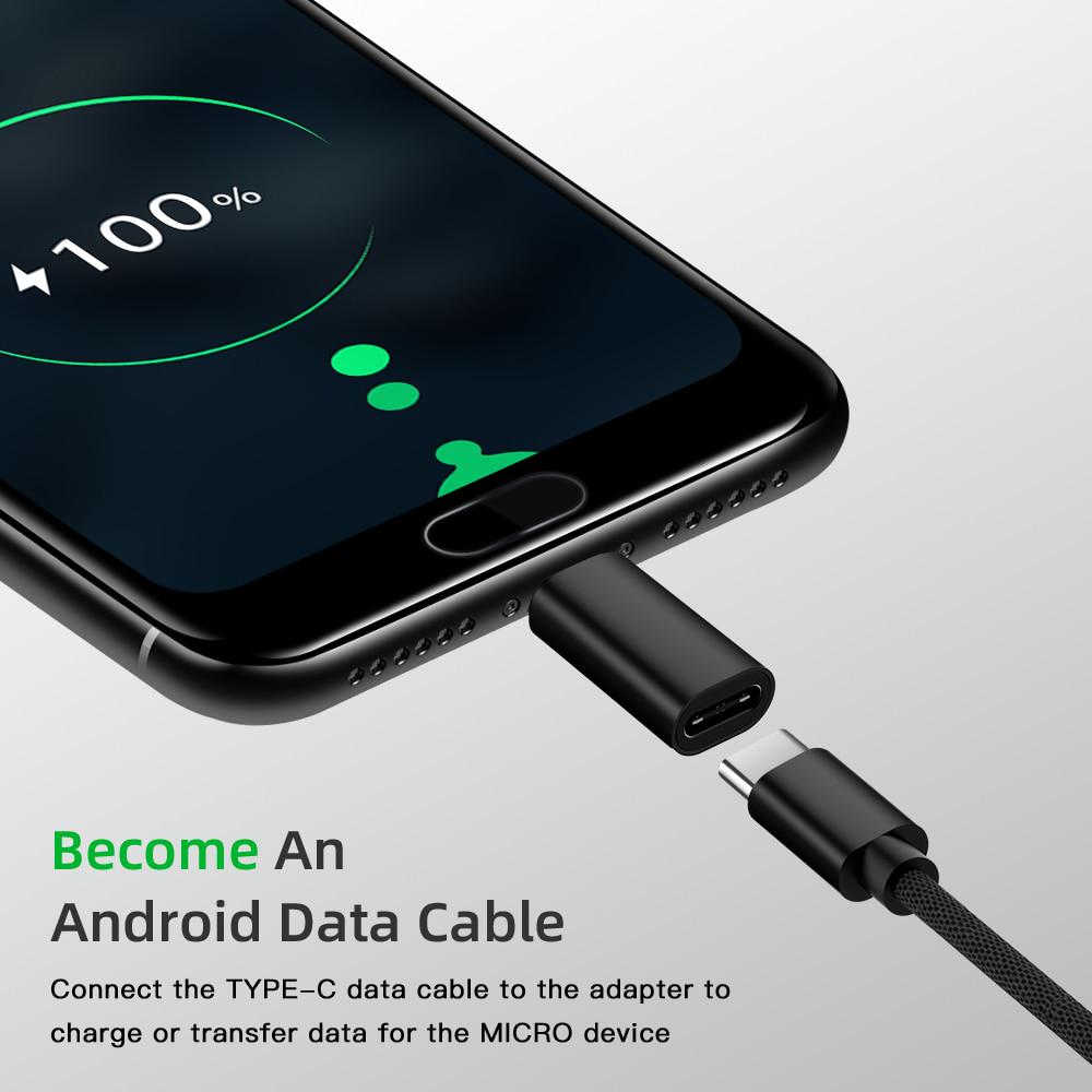 Adapter typu C USB C na kabel Micro USB Stop Micro USB męski na typ C żeński adapter konwerter złącze do tabletu telefonicznego