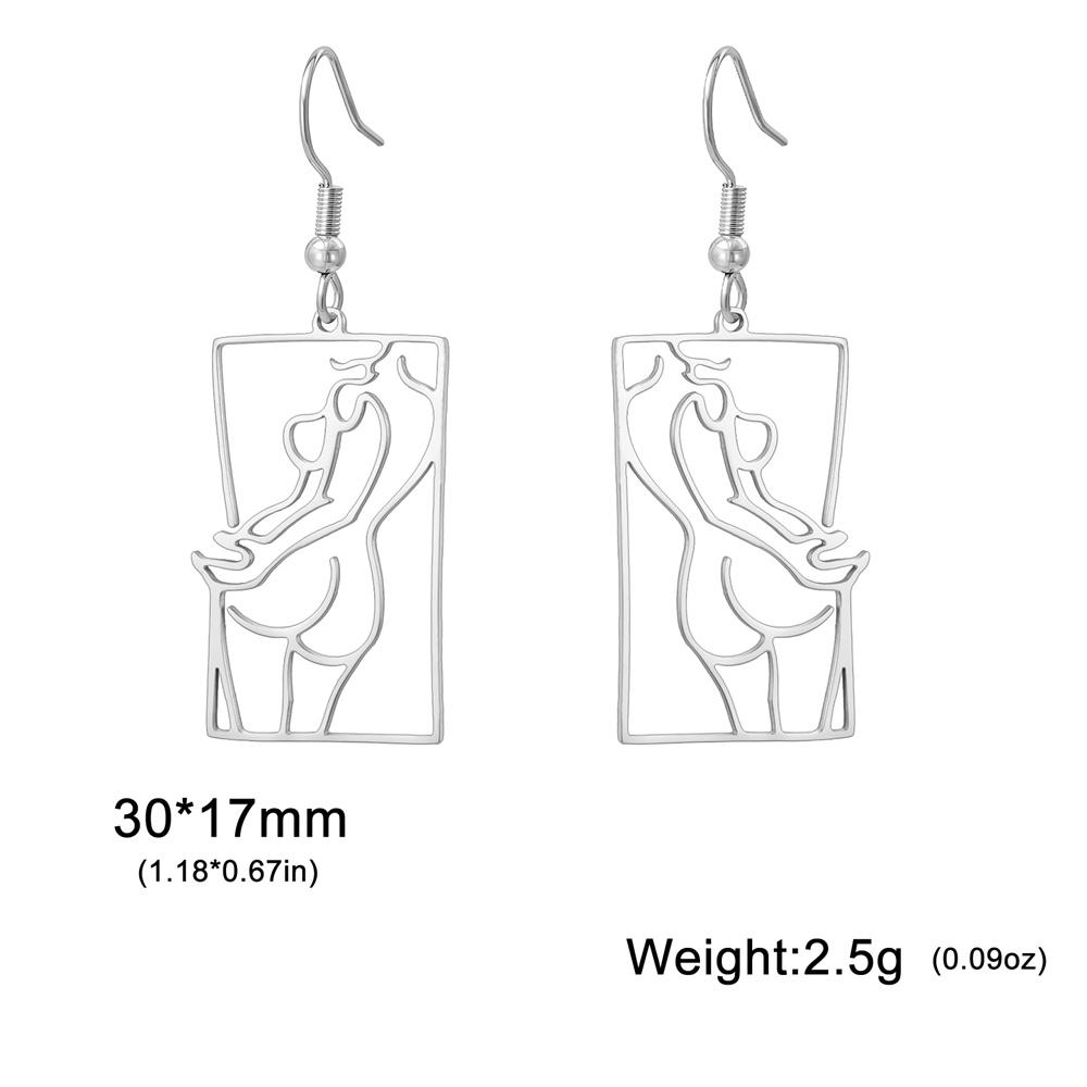 My Shape Charming Beauty Earrings for Women Girls Stainless Steel Fascinating Shapely Beauty Drop Earrings Fashion Jewelry Gift