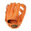 ZETT Prostatus Hard Baseball Glove, Infield, Second/Shortstop, Right Hand Throw, Orange (5600), Size 3, Made In Japan, BPROG361